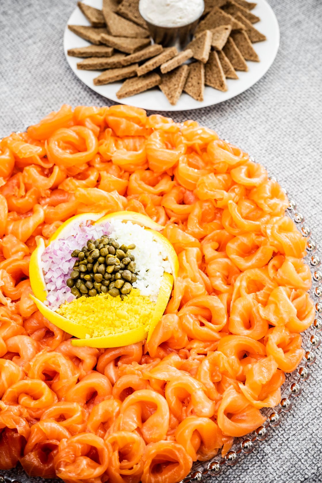 Hand-Sliced Smoked Salmon Platter