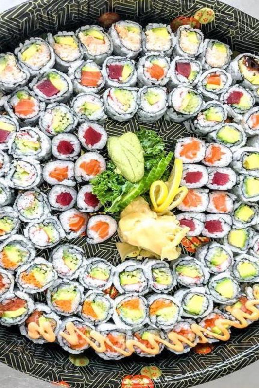 an assortment of sushi 